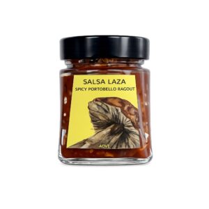 Salsa Laza spicy portobello ragout salsa artesanal hecha con aceite de oliva virgen extra.
